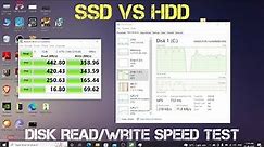 Disk Read/Write Speed with Crystal Disk Mark | SSD vs HDD (SATA)