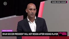Spain Soccer President Refuses to Resign for Kissing Player