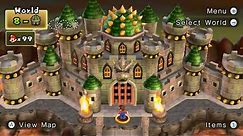 New Super Mario Bros. Wii 100% Walkthrough Finale - 8-Castle Final Boss (Bowser) / Ending & Credits