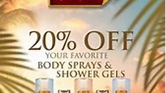 📣 Shop all your favorite shower gels & body sprays for 20% off during our BIG SALE! Get yours before stocks run out!