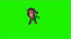 Dancing monkey green screen.