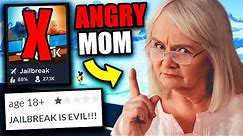 ANGRY MOM BANS JAILBREAK... (Reading Parents Roblox Reviews)