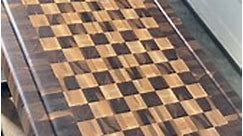Large Checkered Butcher Block