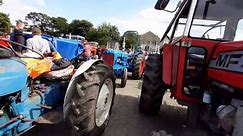 Tractors parked up at Draperstown Livestock Market during the Bradley's Corner vintage tractor run