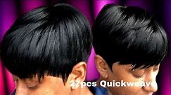 How to Do a Natural Looking Short Quickweave with 27pcs