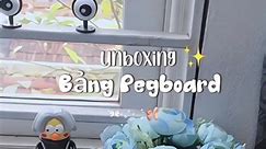 Bảng pegboard decor nè 🌷✨🛒#bangpegboard #xuhuong #pegboard#fypシ #unboxing #decorbanhoc #nei2353