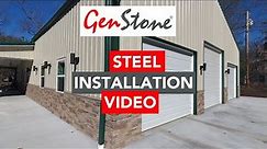 How to Install GenStone on Steel Video | Faux Stone on a Steel Building Installation