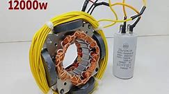 I Rewind Magnetic coil into 230v AC first current electricity generator use large PVC wire