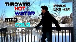 Throwing Boiling Hot water into Cold air in Minnesota Freezing Polar Vortex weather! (experiment)