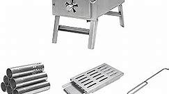 Hot Tent Stove Portable Outdood Wood Burning Stove for Shelters, Heating, Camping and Cooking Stainless Steel