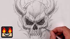 How To Draw a Demon Skull