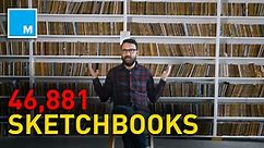 Take a look inside the library home to 46,881 sketchbooks — Mashable Originals