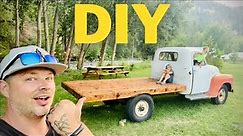 DIY Wood truck bed build | BEAUTIFUL WOOD BURNING finish | Homestead