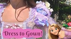 I Made Rapunzel's Dress | Turning Rapunzel's Dress into a Ballgown
