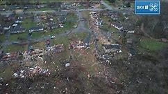 WHAS11's Sky11 Drone: An overhead look at Kentucky tornado damage in Bowling Green