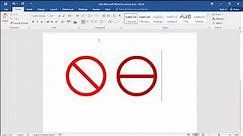 How to insert No Entry sign in Word