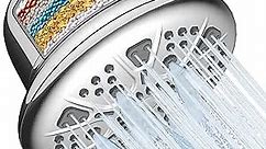 Filtered Shower Head - High Pressure Shower Head with Filter for Hard Water Softener - 7 Settings Bathroom Rain Showerhead to Remove Chlorine and Heavy Metals (Chrome)