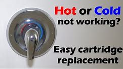Fix shower faucet that is only hot or cold. Valve cartridge replacement.
