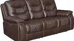 Coaster Furniture Flamenco Tufted Upholstered Power Brown Sofas 610201P