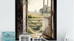 Designart "View From A Cottage Country Door Ii" Farm Landscape Framed Wall Art Prints - Bed Bath & Beyond - 38048812