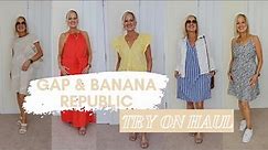 Factory Outlet Summer Dresses Try On Haul | Featuring Banana Republic and Gap | Dressy and Casual