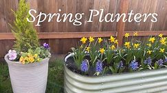 Spring planters🪻planting 3 containers for spring
