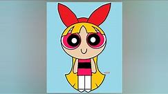 How to Draw The Powerpuff Girl in MS Paint | Drawing | Art | The Powerpuff Girl | Blossom | MS Paint