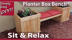 DIY Planter Box Bench