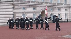 Buckingham Palace Changing of the Guard - the Royal Navy and 1st Battalion Grenadier Guards