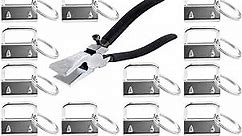 Glass Running Pliers and 40 Pcs 1 Inch Fob Chain Wristlet Hardware with Key Ring (Key Fob with Pliers)