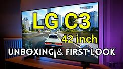 LG C3 42 inch OLED TV - Unboxing, Setup & First Look