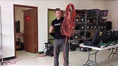 Coiling an extension cord using the butterfly coil method