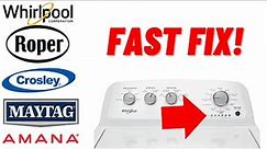 Amana Washer Diagnostic Mode Quick Troubleshooting Tips