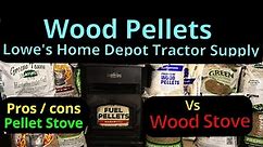 Pellet Stove Fuel Comparison Lowe's Home Depot Tractor Supply Pros & Cons Pellet Stove vs Wood Stove