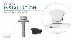 Installation: Twist Cap Hinge Easy-to-Clean Toilet Seat