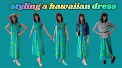 One Dress ~ Multiple Looks ~ Vintage Hawaiian Dress