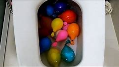 Will it Flush? Colorful Ballons filled with Water
