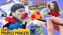 Lets Play SUPER MARIO MAKER! Dad vs. Mom 10 Mario Challenge & Brick Busting FGTEEV Fun