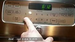 How to set the clock on an oven / Changing the time on a GE gas range after power loss