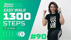 EASY WALK 12 Minutes • 1300 STEPS • Walking Workout #90 • Keoni Tamayo