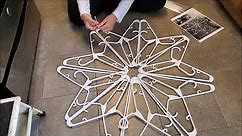 #1 how to make a ( dollar store ) plastic hanger snowflake decoration diy first