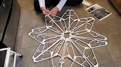 #1 how to make a ( dollar store ) plastic hanger snowflake decoration diy first