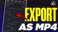 How to Export Videos as MP4 in DaVinci Resolve 18 - 2024