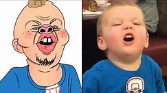 Baby Memes | Funny baby imitates pig sounds | Drawing Meme | Funny Baby Video | drawing baby memes