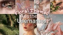50 Floral Aesthetic Usernames