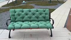 Porch Swing Cushions Outdoor 60 inch with Backrest Waterproof 3 Seat Swing Cushion Replacement Thicken 5" Bench Swing Cushions for Outdoor Furniture Patio Backyard and Garden (Dark green-60x40x5inch)