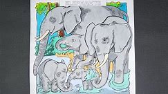 How I Color Elephants | Let’s Learn to Color animals | Coloring for kids