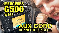 How I Installed an AUXILIARY AUDIO CORD Connector in my 2004 Mercedes G500 w463 G-Wagen