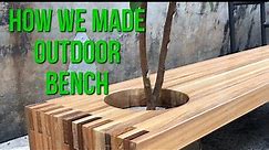 DIY | Wooden Outdoor Bench (Wooden bench) #woodenbench #outdoorbench