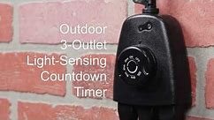 62722: GE 3-Outlet Light-Sensing Countdown Timer Operation